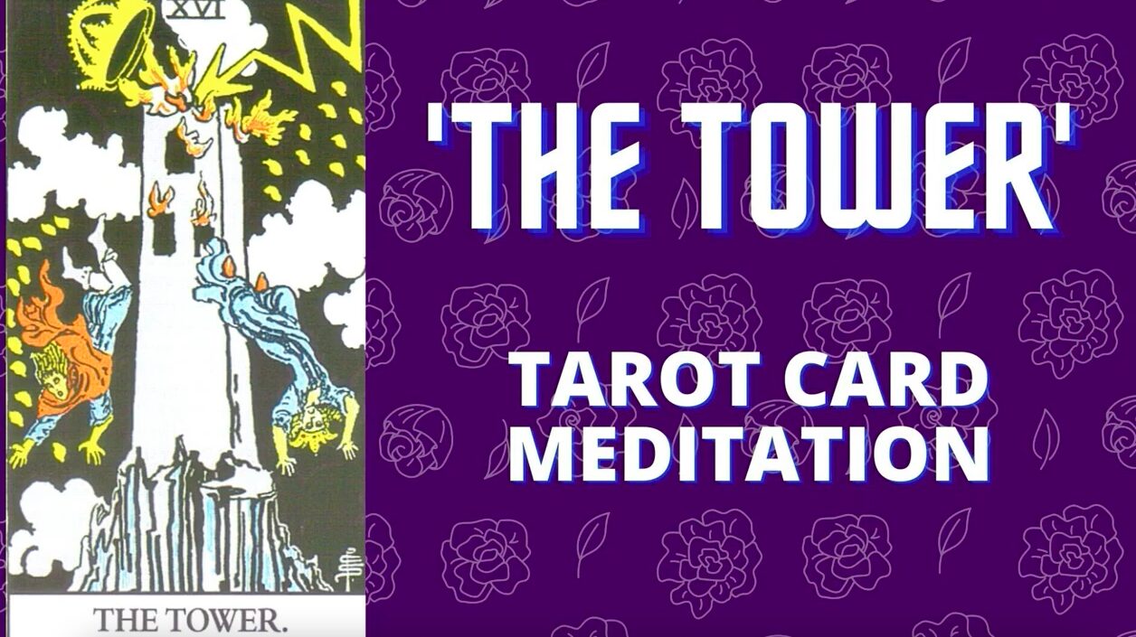 Meditation On The Meaning of The TOWER Card In Tarot With Music and Fire Sound FX