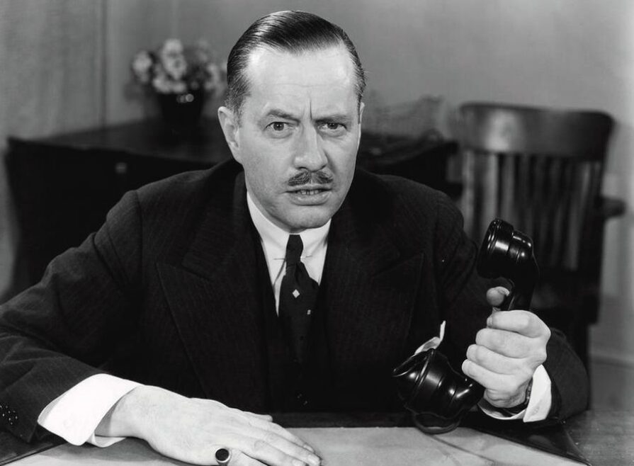 angry man with phone, demanding person demanding people at work